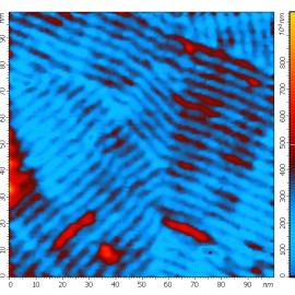 The dodecylamine lamellae on HOPG