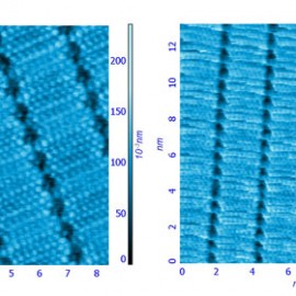 Stearic acid self-assembled molecules.